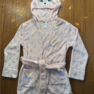 Justice Light Pink Kids Robe with Animal Hood